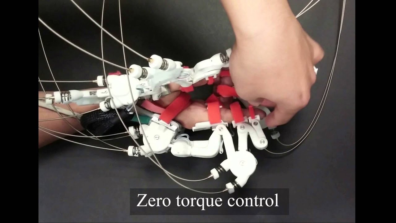 UT Hand Exoskeleto, 3D printed, cable-driven force-control exoskeleton