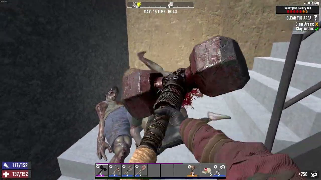 Speeding through Navezgane County Jail -  Episode 21 - 7 Days to Die 1.0