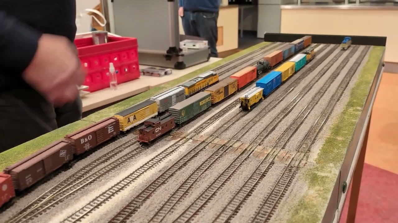 Model train action at the PH&LF in Hoofddorp