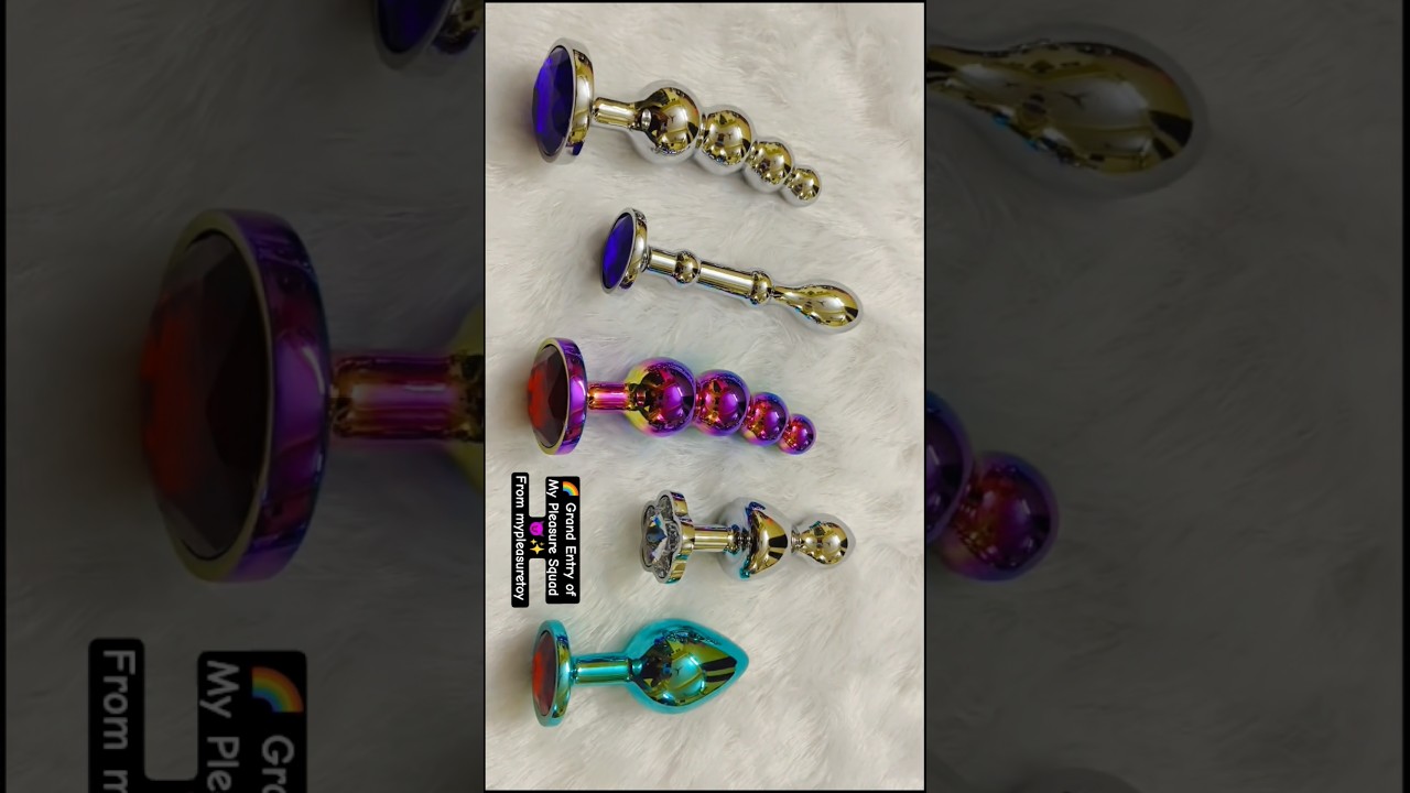 Colorful Butt Plugs in India | Different Patterns & Designs | MyPleasureToy | Sex toy In India