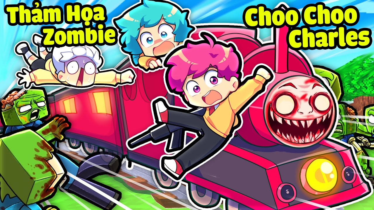 HIHA THỬ THÁCH 24H THOÁT KHỎI ĐẠI DỊCH ZOMBIE CHOO CHOO CHARLES TRONG MINECRAFT *HIHA YUMMIE  🥰😘
