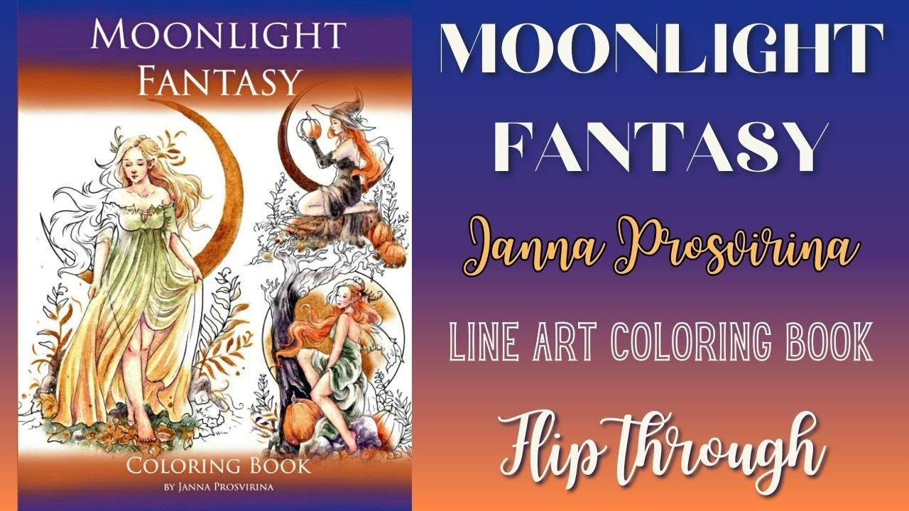 Cozy Autumn Coloring Book MOONLIGHT FANTASY by Janna Prosvirina Flip Through