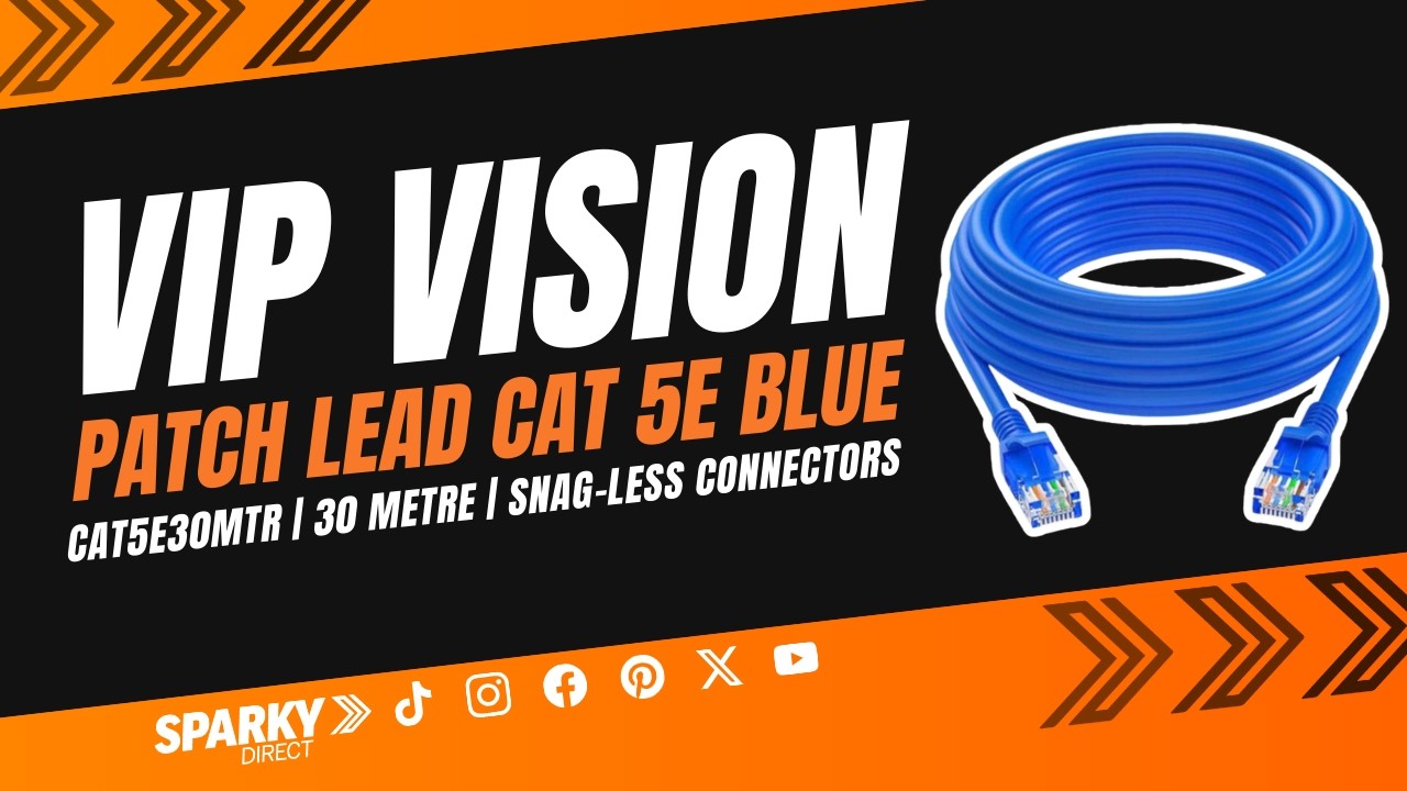 VIP Vision CAT5E30MTR | Patch Lead CAT 5e Blue 30 Metre