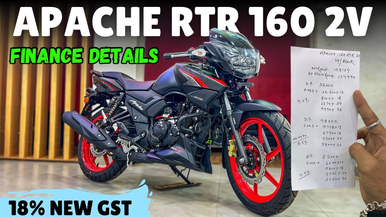 🔥Apache RTR 160 2v Finance Details | EMI, Down Payment, Interest Rate & On-Road Price Explained!