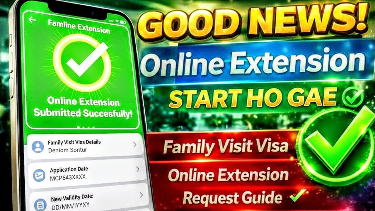 GOOD NEWS! 🎉 Family Visit Visa Online Extension Start Today | Absher Tawasul Error Solved 2026