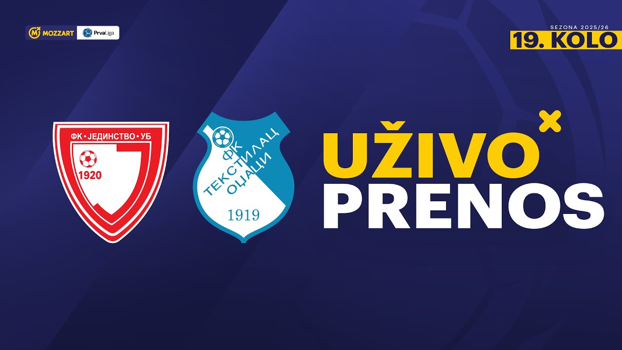 Jedinstvo - Tekstilac Mozzart Bet Prva liga Srbije 2025/26 19. Kolo