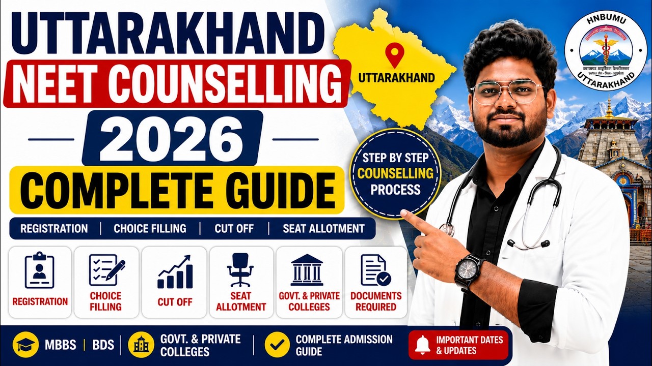 Uttarakhand NEET Counselling 2026 Complete Guide 🔥 | Registration, Choice Filling, Cut Off