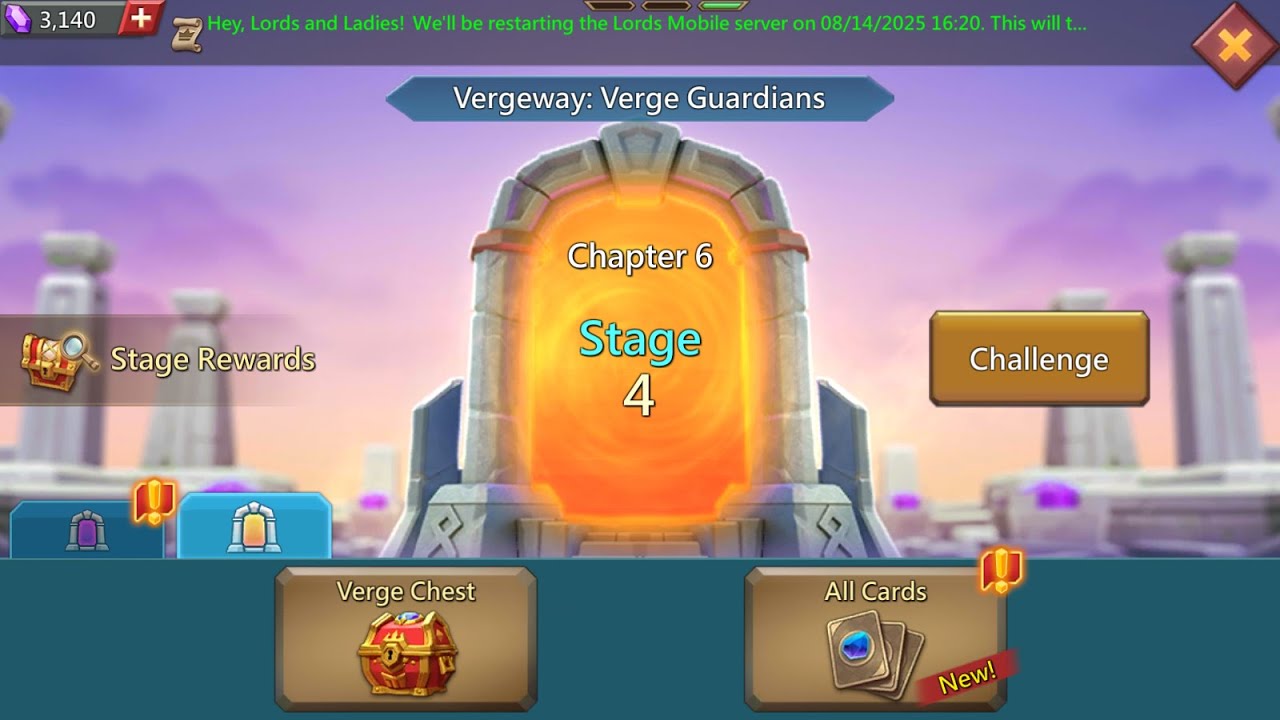 Lords Mobile Vergeway Chapter 6 stage 4