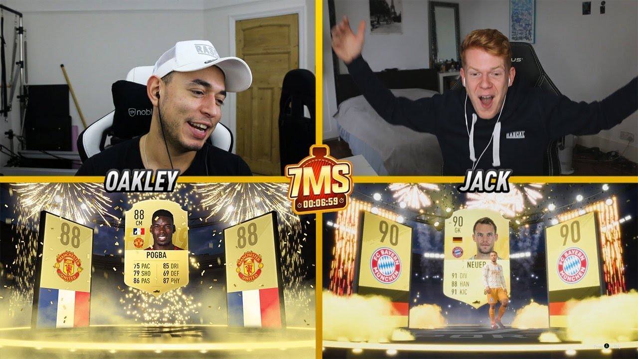 THIS PACK LUCK IS INSANE 🔥 PAUL POGBA 7 MINUTE SQUADS vs Jack54 (FIFA 19)