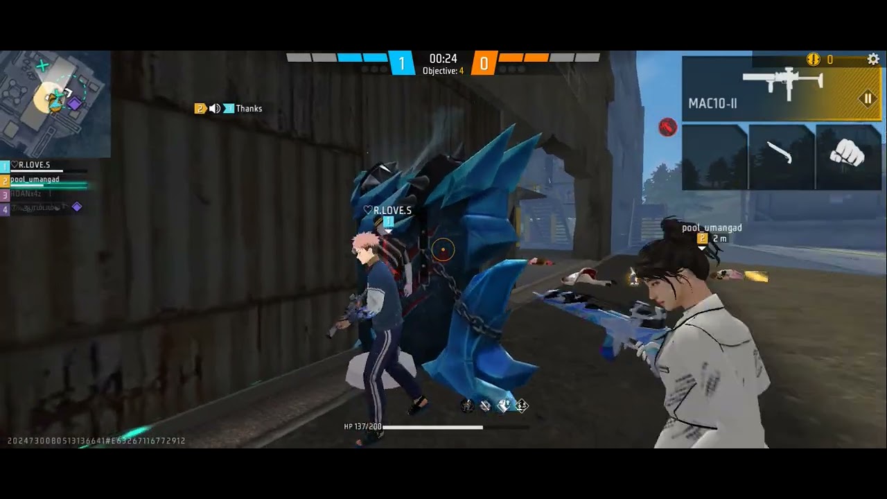Free fire cs rank booya 4vs0 rank push #freefire 