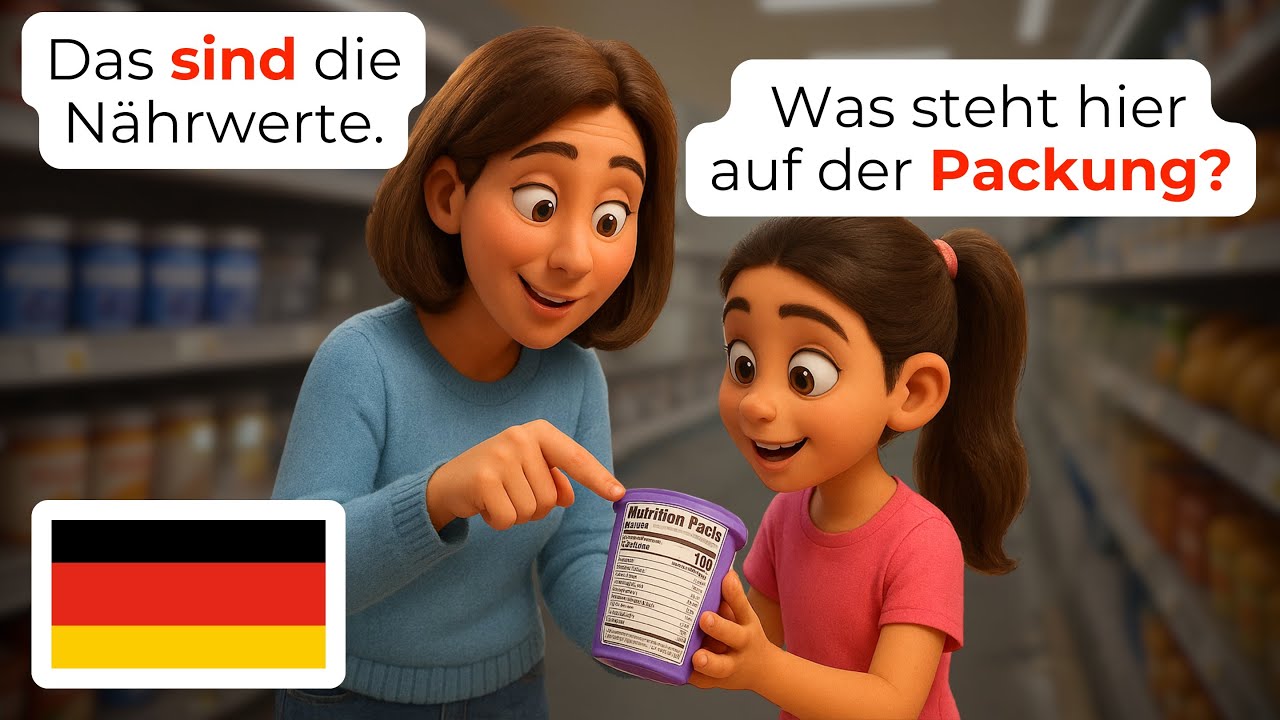 🇩🇪 Покупка продуктов на немецком | A1-A2 | Быстро выучите немецкий для начинающих