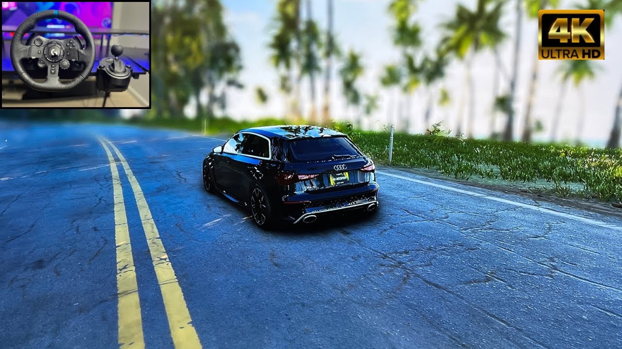 Audi RS3 Sportback | Crew Motorfest | Steering wheel + shifter gameplay