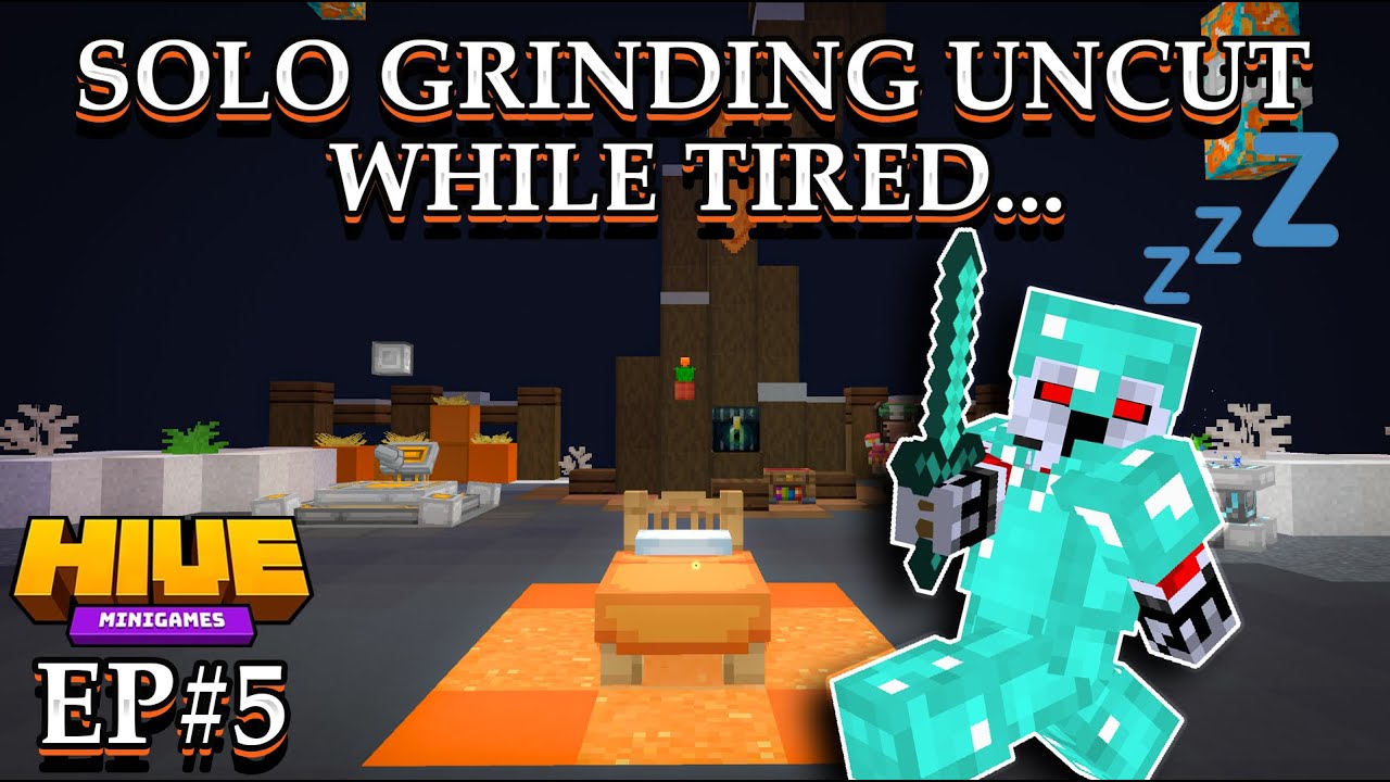 Hive Bedwars Solo Grinding EP#5 Grinding Tired