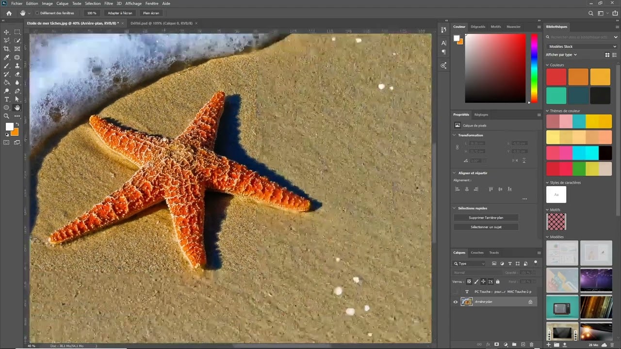 Photoshop (71) :  Le tampon, outils de retouche manuels