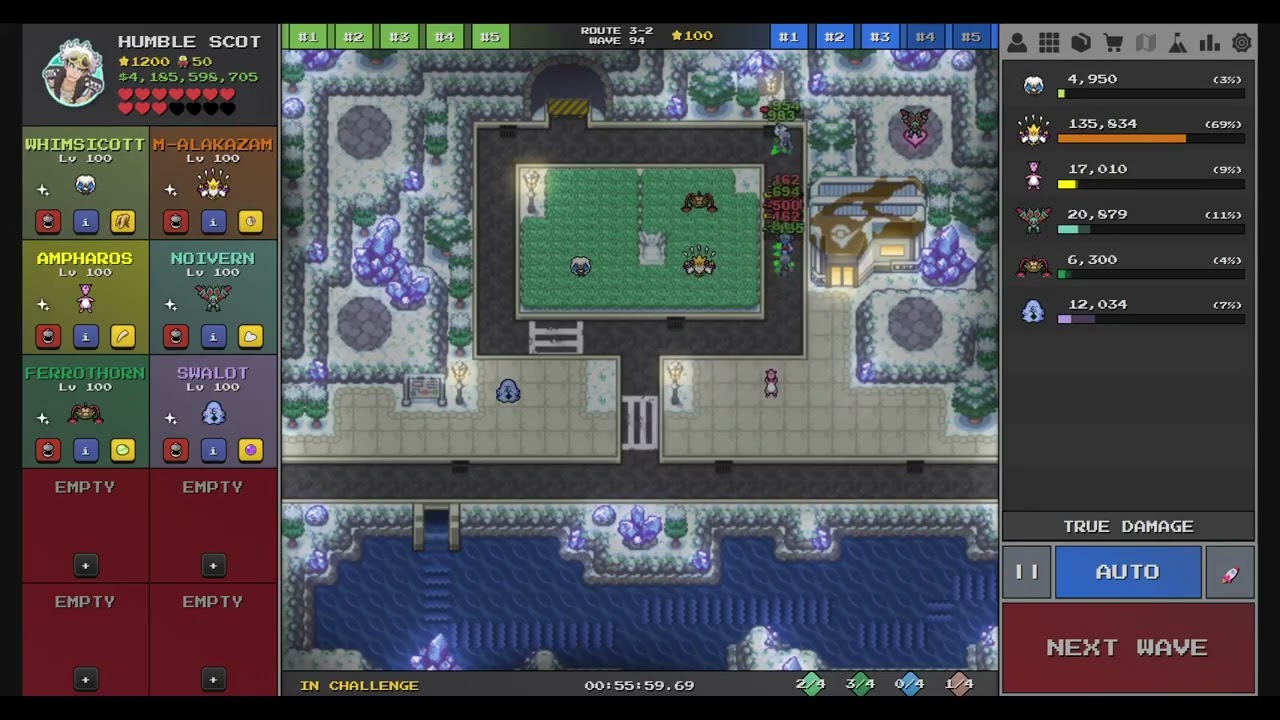 Pokemon Pokepath TD Patch 1.4.4 How To Beat Route 3-2 + Boss Challenge 6 Slots