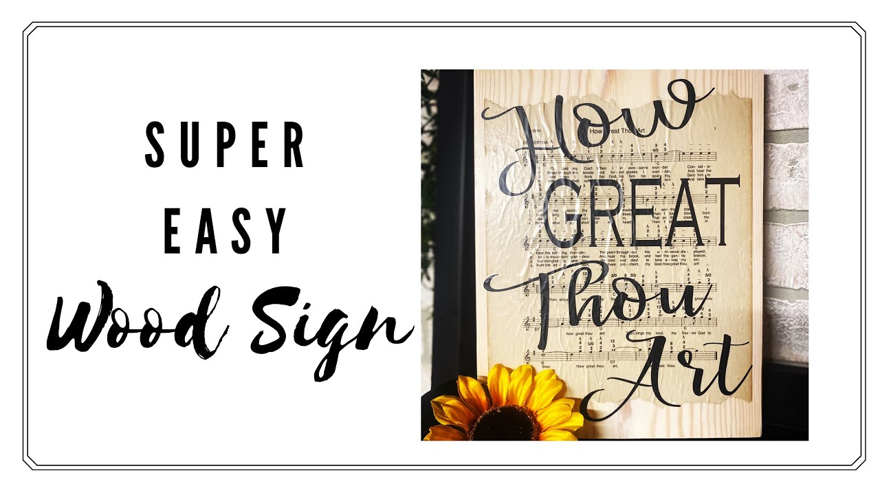 SUPER EASY WOOD SIGN DIY | WOOD SIGN DIY FOR BEGINNERS | DIY WOOD SIGN WITH SONG LYRICS
