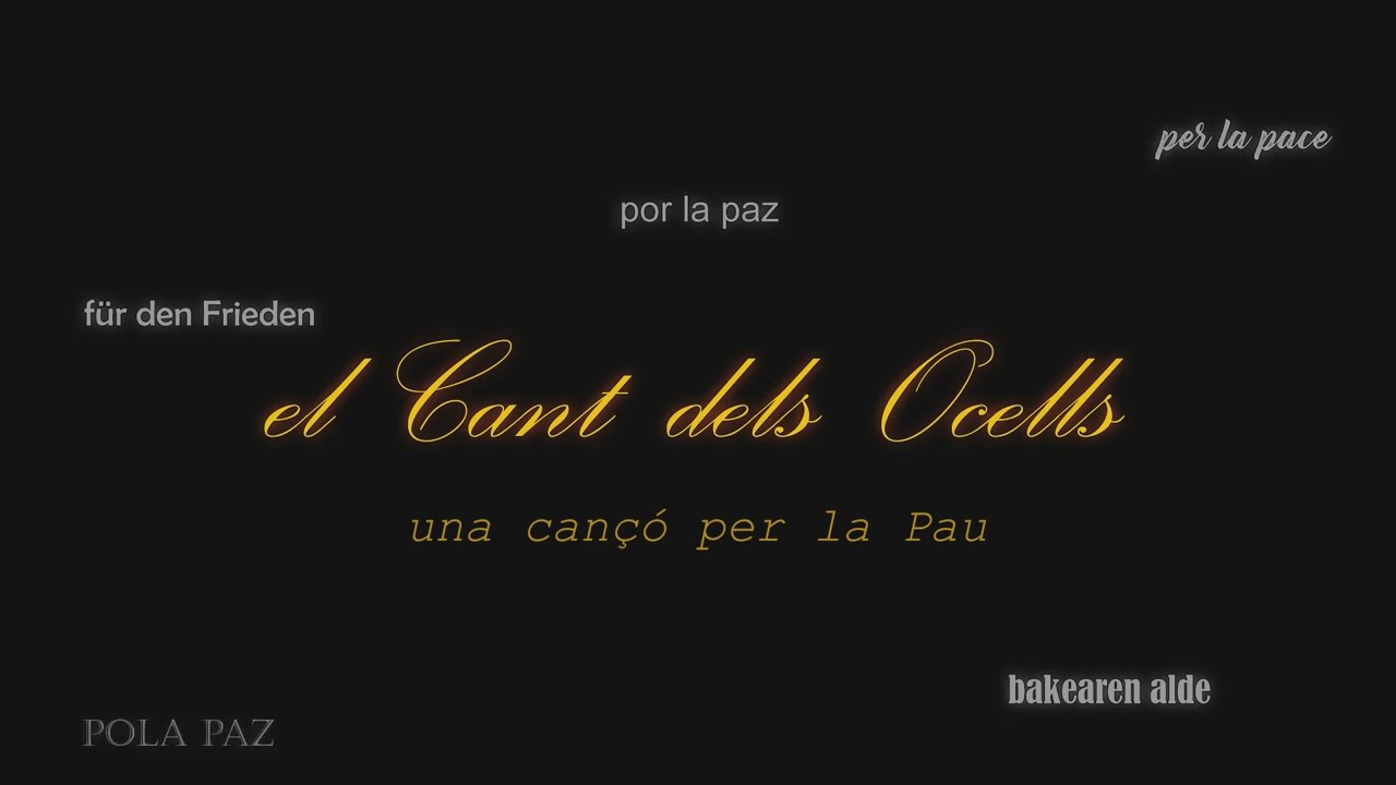 El cant dels ocells - por la Paz -