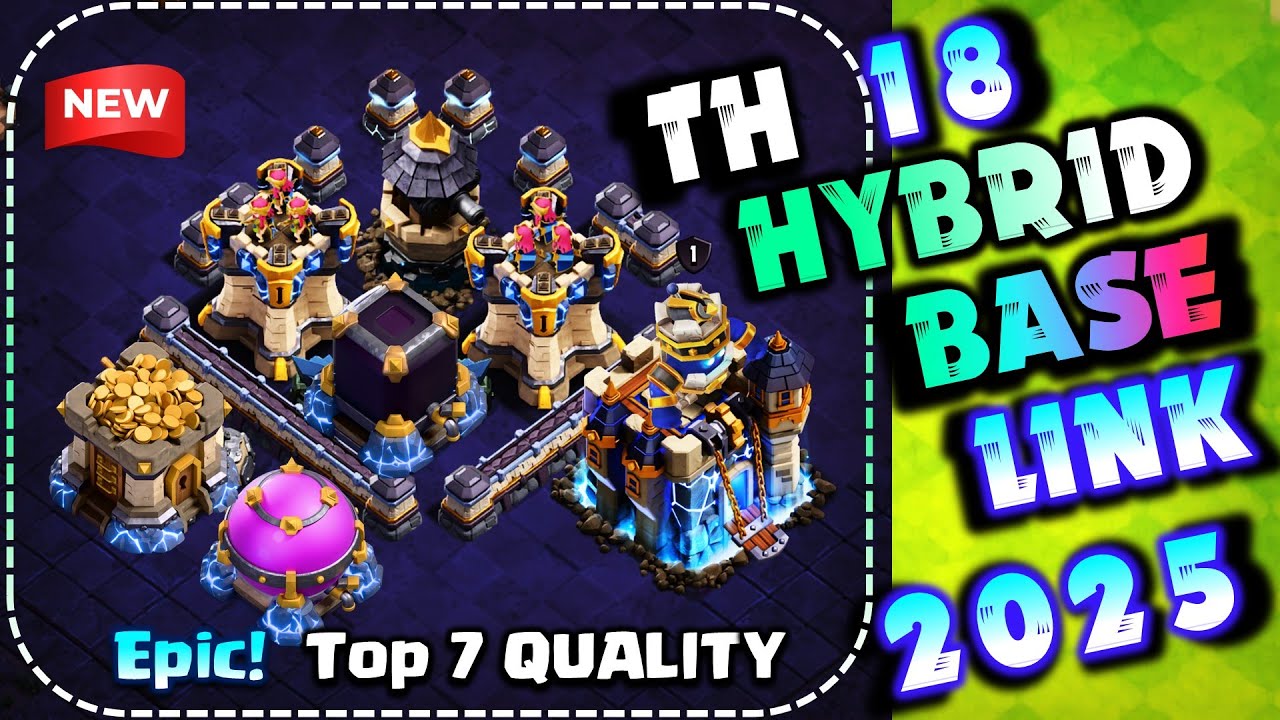TOP 7 TH18 Best Hybrid/Farming Base with Links | Clash of Clans