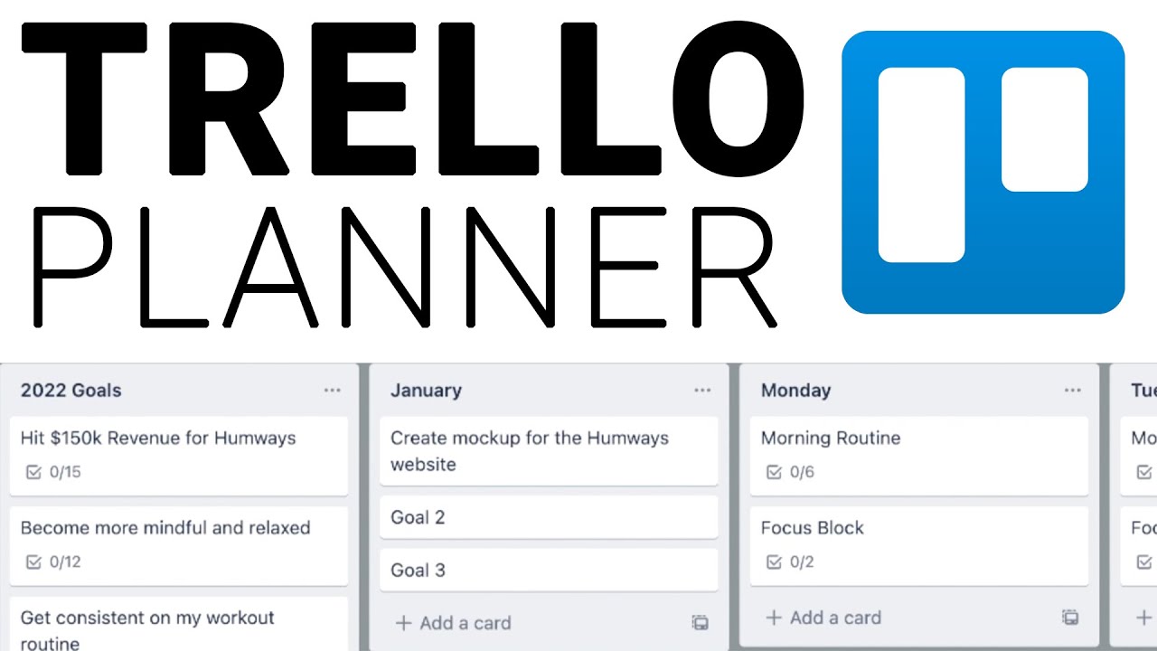 How to Use Trello as Your 2022 Planner! (Track Goals and Build Routines)