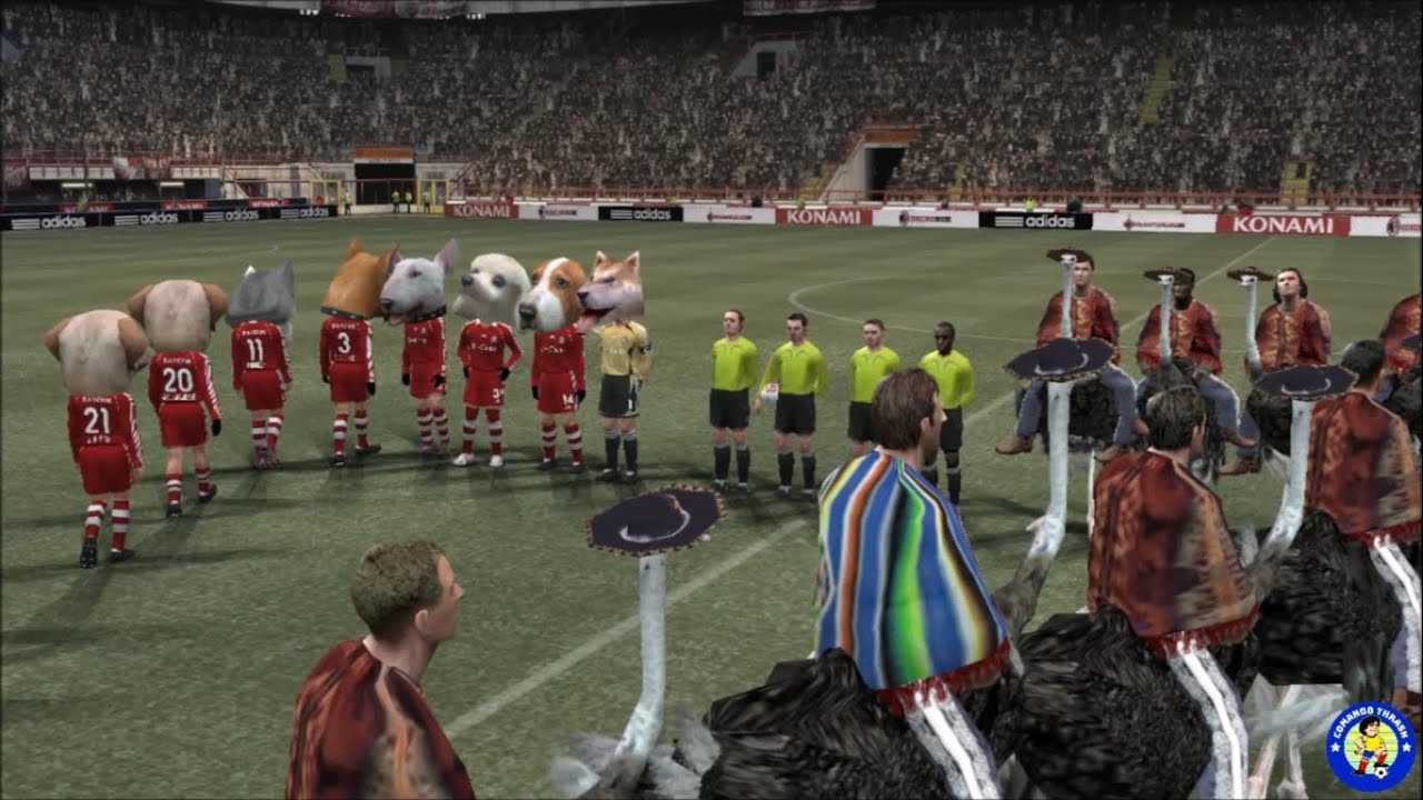 PES 6, Partido entre Avestruces, Dinosaurios, Pingüinos y perros