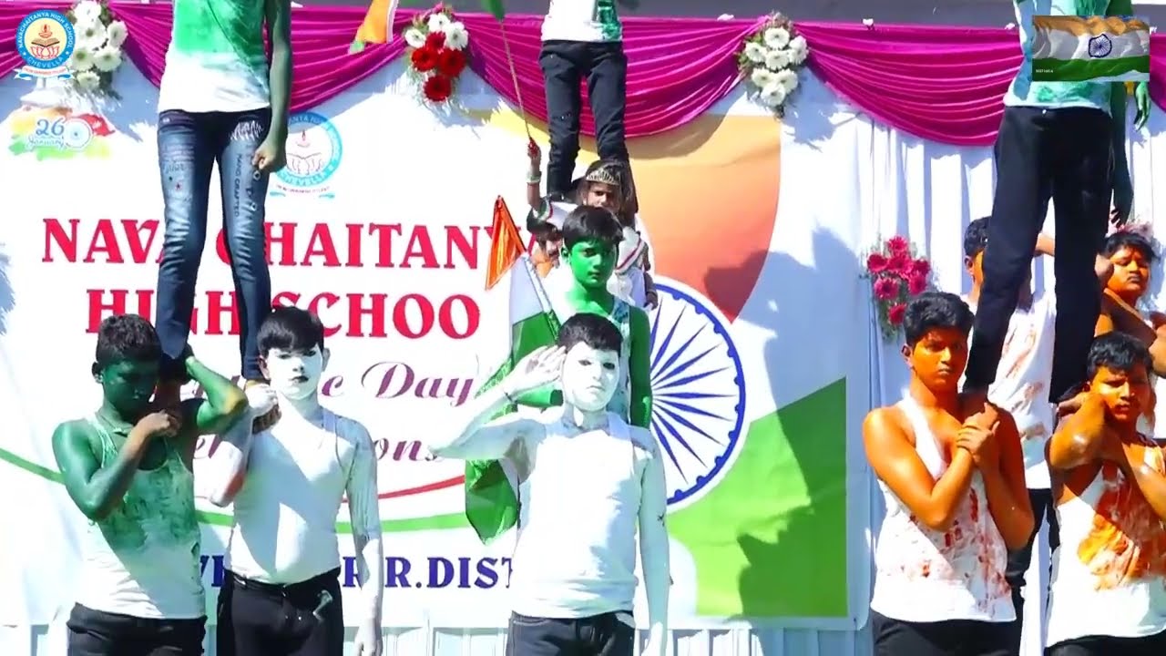 PYRAMIDS - REPUBLIC DAY CELEBRATIONS' 2023 - NAVA CHAITANYA HIGH SCHOOL, CHEVELLA