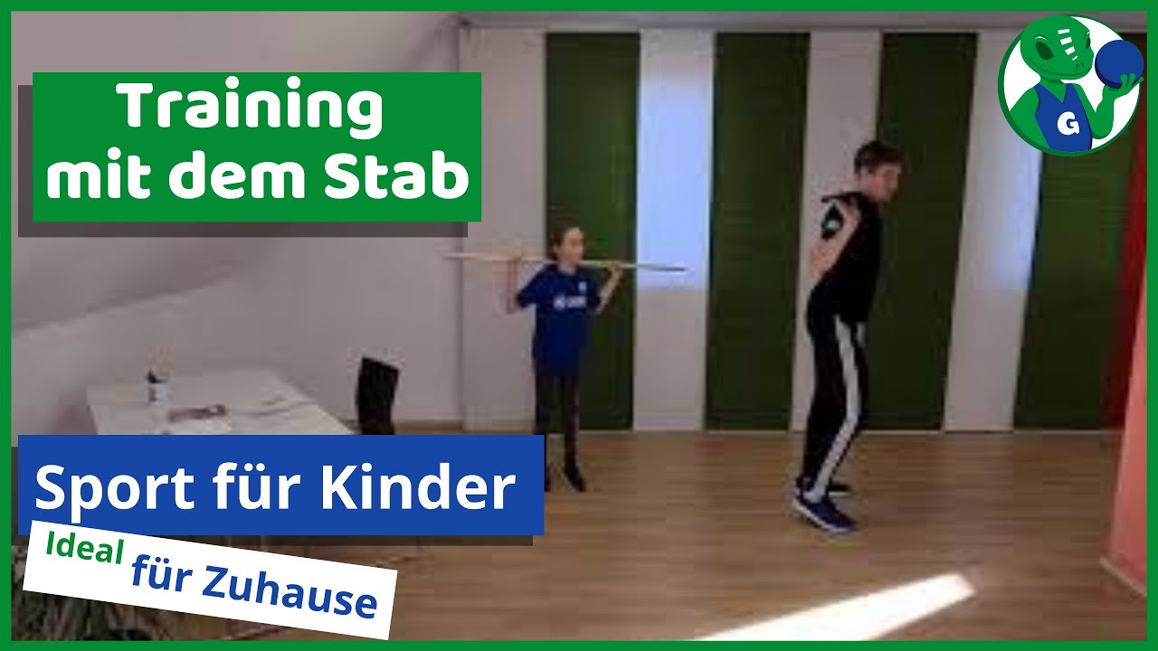 Sport und Spiele für Kinder - Training mit dem Stab - GECKO @ Home