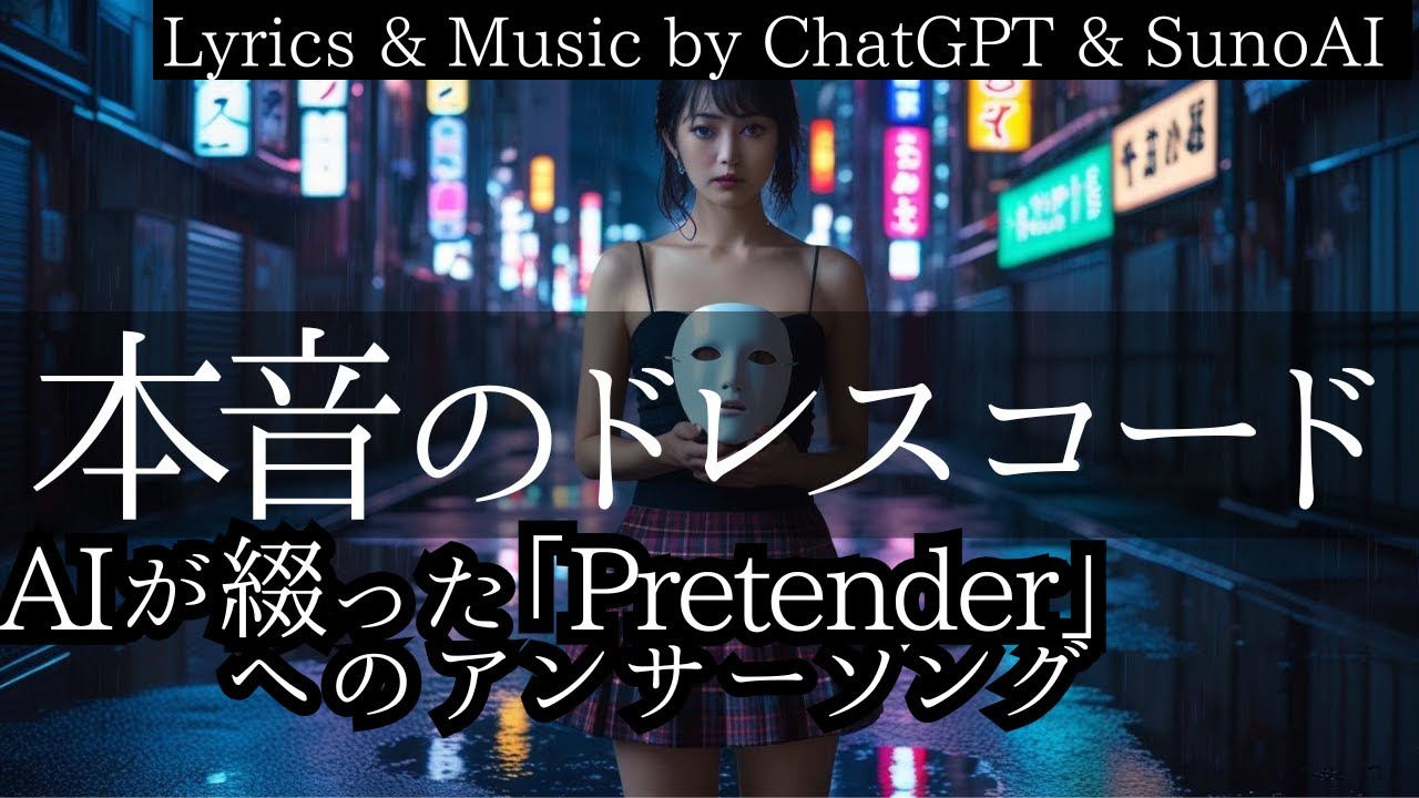 【AI制作】本音のドレスコード｜Pretenderアンサーソング（歌詞付き）