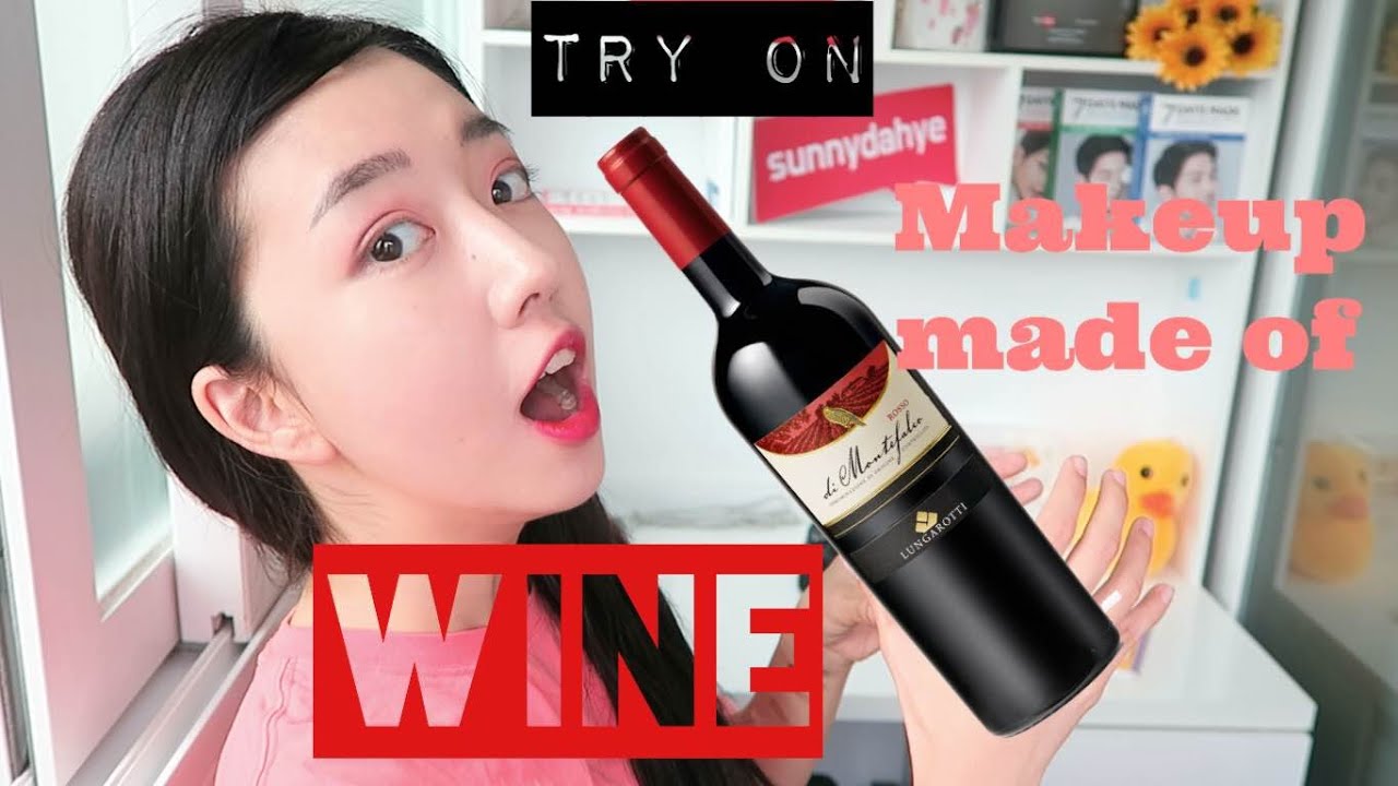 TRY ON: MAKEUP MADE OF WINE! (Eyeshadow, Lipstick, Lip tints and MORE!)