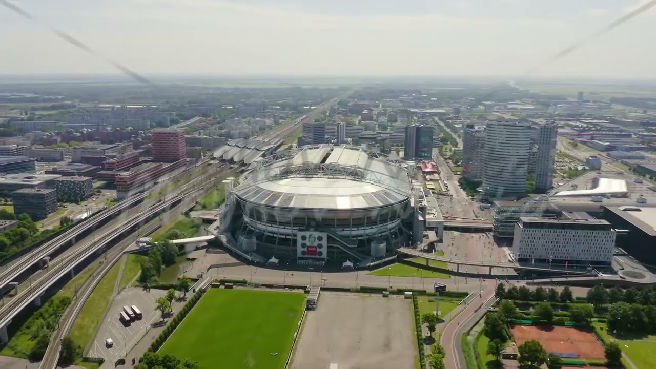 Amsterdam, Netherlands. Johan Cruijff ArenA (Amsterdam Arena). 2020 FIFA World Cup venue, Aerial ...