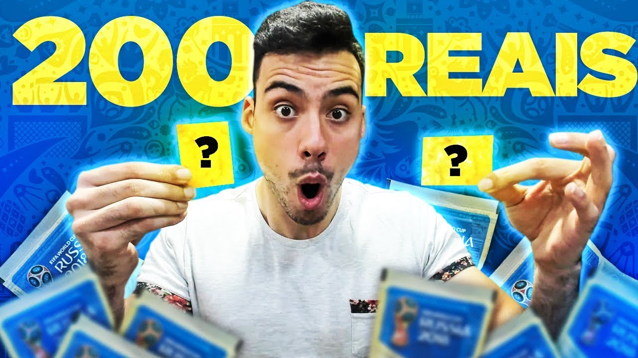 200 REAIS EM FIGURINHAS E TIREI CARTAS RARAS!!! - ÁLBUM DA COPA DO MUNDO 2018! 💰🔥