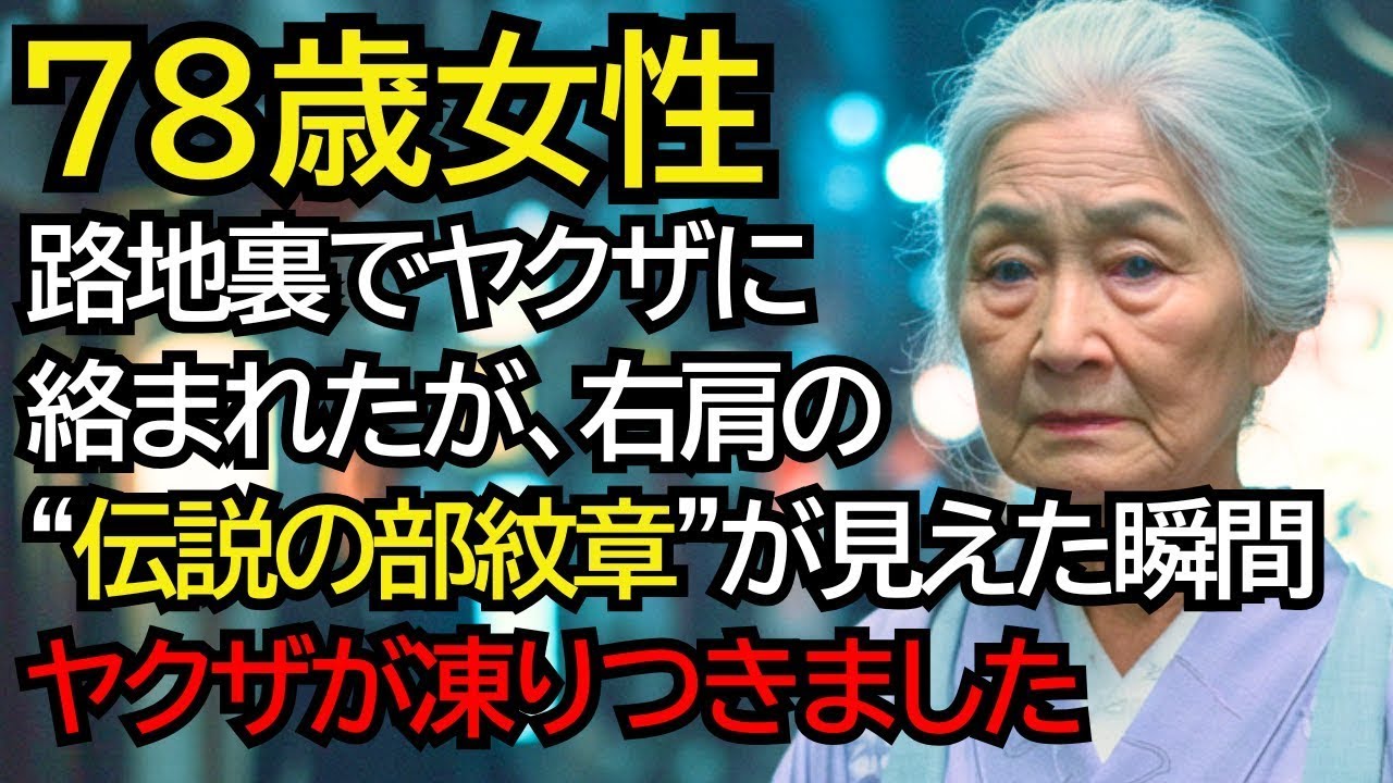 20路地裏でヤクザに絡まれたおばあさん──肩に刻まれた“伝説の部隊章”を見た瞬間、組全体が凍りつきました
