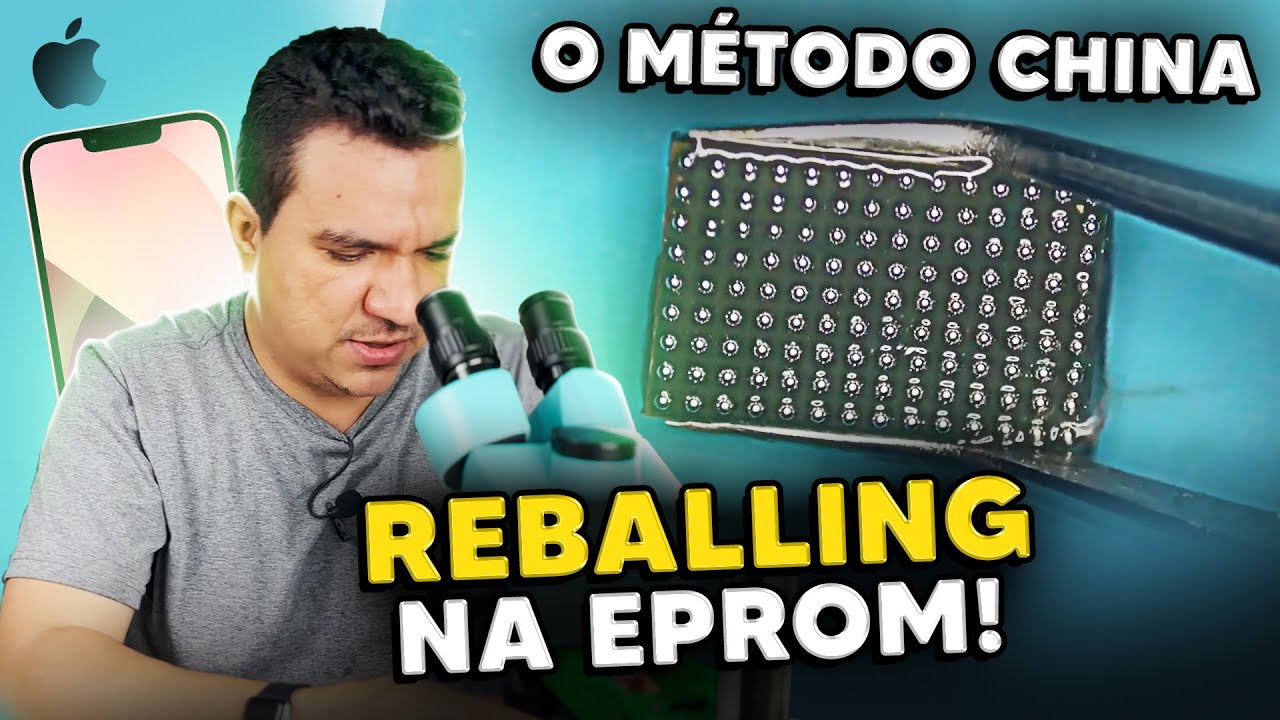Veja como fazer Reballing nível CHINA para tirar MSG de tela nos iPhones! (Eprom fácil)