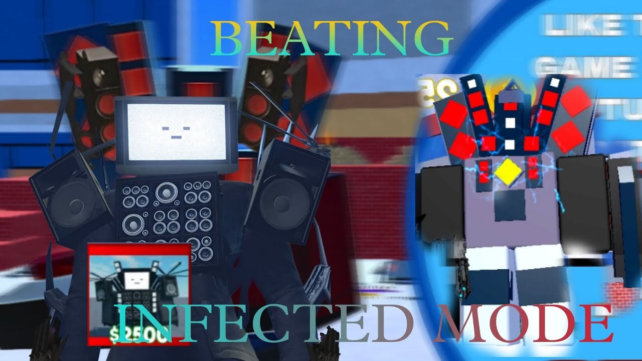 Beating infected mode I Blocky Toilet Tower Defence
