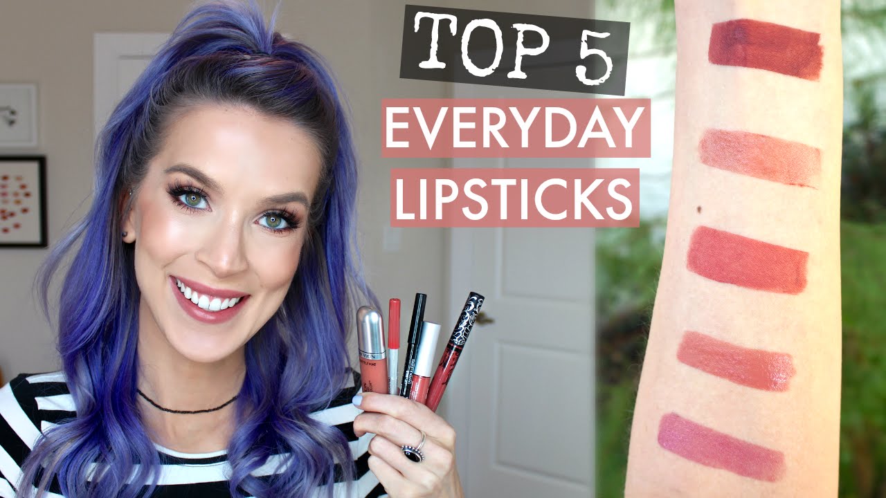 TOP 5 Everyday Mauve Lipsticks | Drugstore + High End | LeighAnnSays