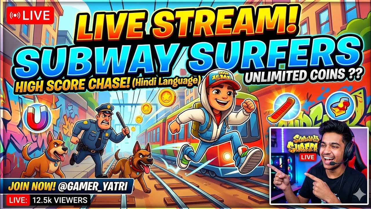 subway surfers live stream = new game play 2026