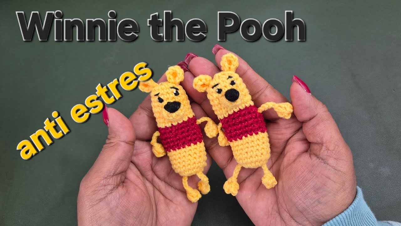 Winnie the Pooh antiestres a crochet #crochet #winniethepooh #amigurumi 