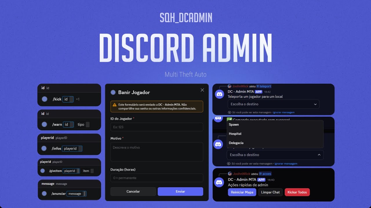 [MTA:SA] Discord Admin System (Sistema de Admin Discord) | Squash Codes