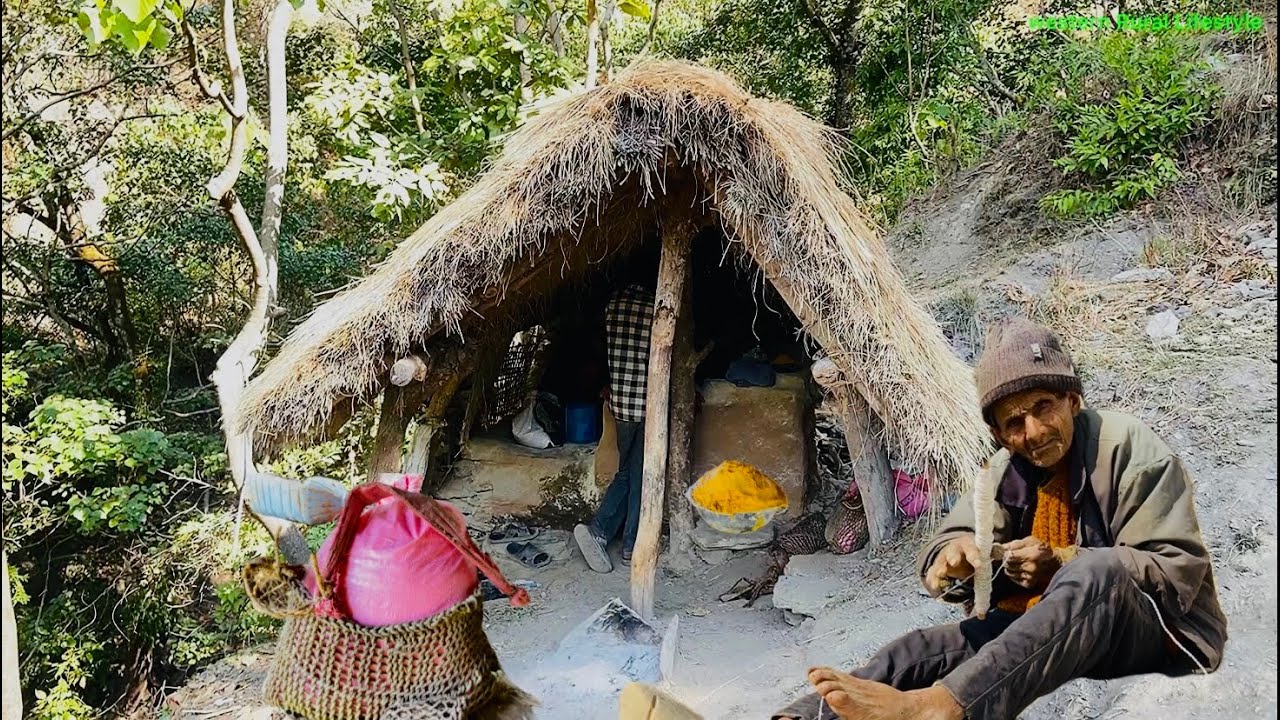 Simple Living in Western Nepal | Traditional Hut Life in the Forest
