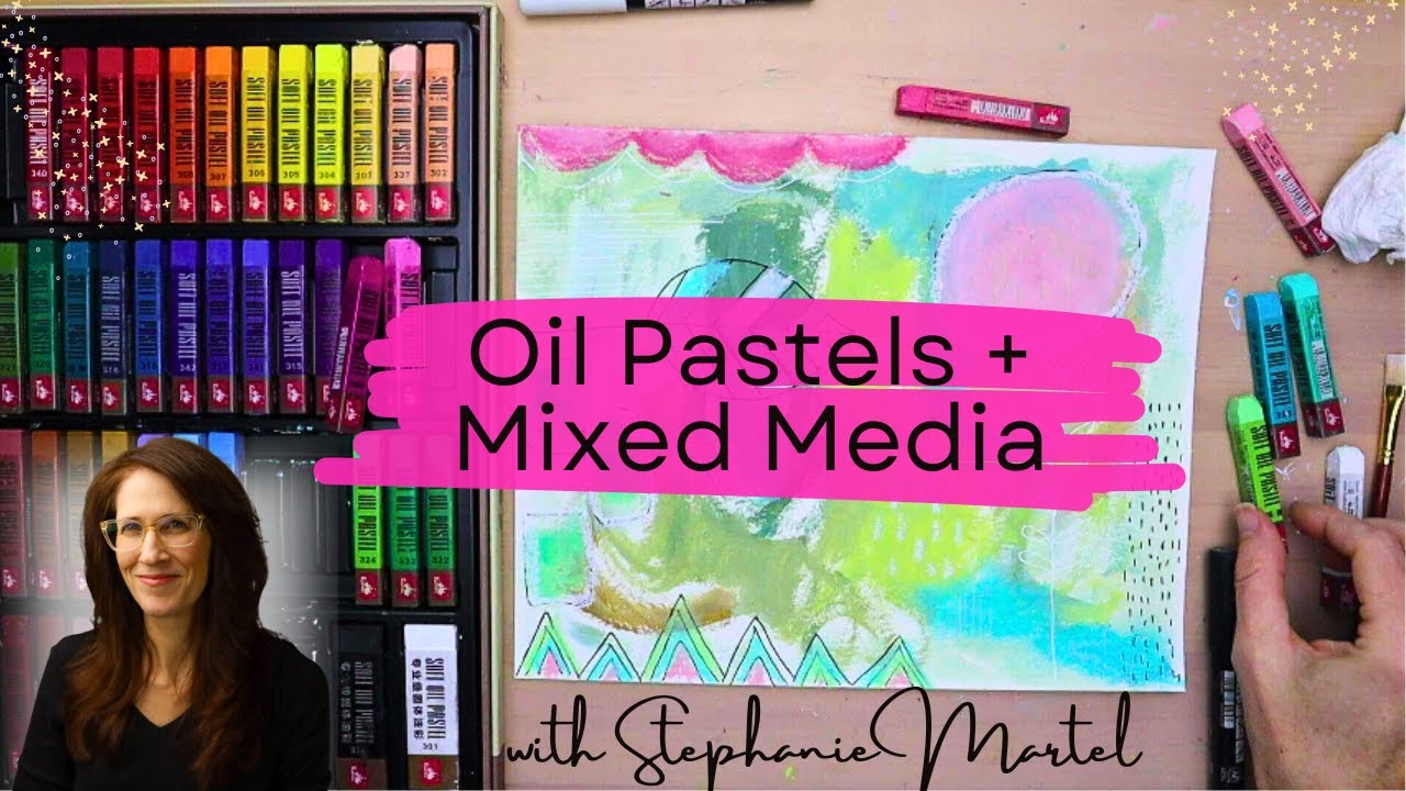 Oil Pastels in Mixed Media --  Review of Classic 50 Colors from Lightwish