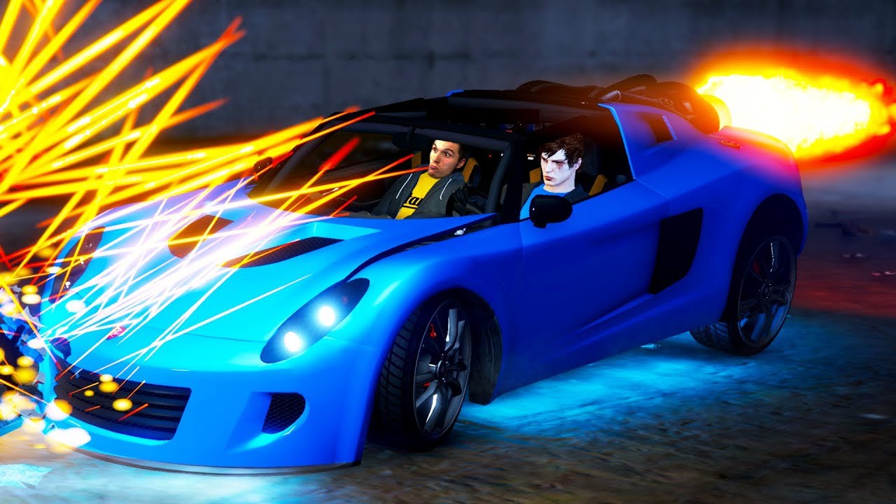 Mit dem RAKETENAUTO gegen ein RAMPENLASTWAGEN fahren!