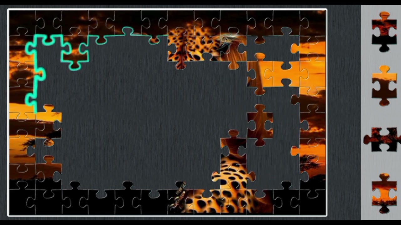 African Landscape at night with vibrant colors🧩 //wonderful jigsaw puzzle game🧩//@jigsawpuzzle45