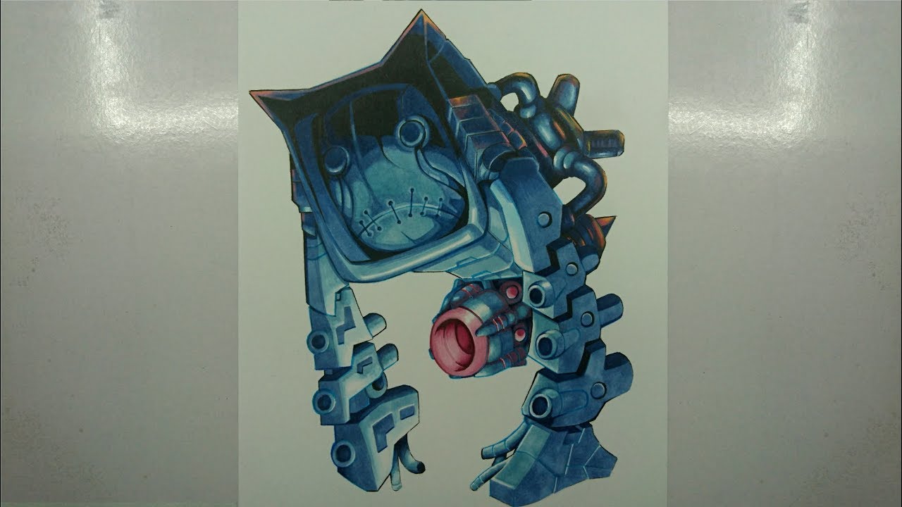 Time Lapse Drawing: Nightmare from 'Metroid Fusion'