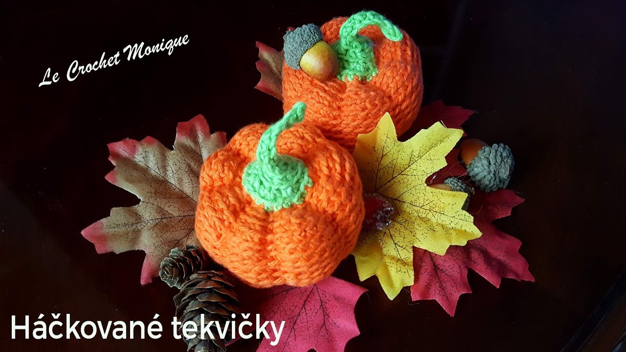 Háčkované tekvičky/Crochet pumpkins (english subtitles with US crochet term)