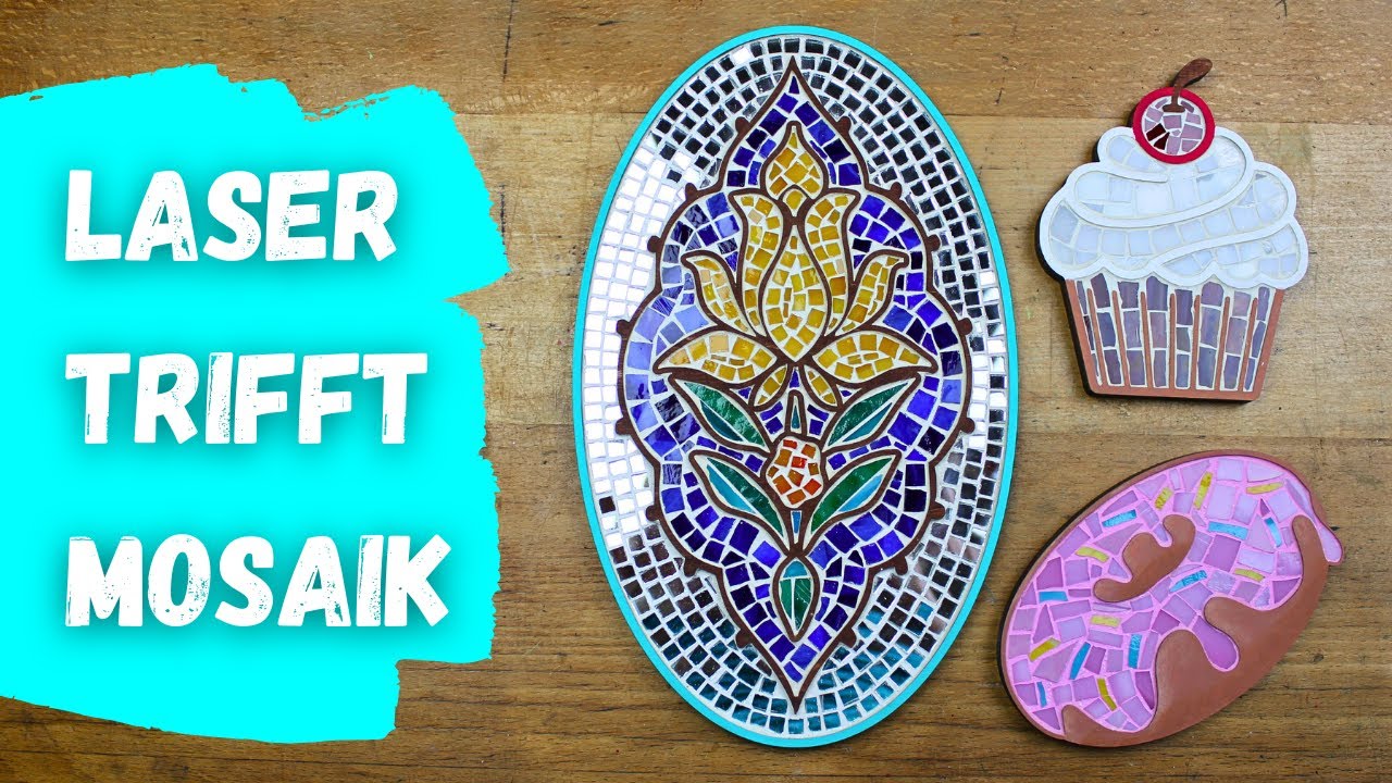 Von der Laseridee zum Mosaik-Kunstwerk | Donut, Cupcake & Floral 🍩🧁✨