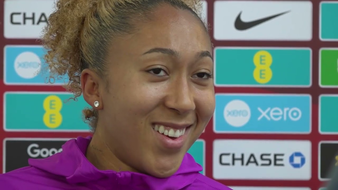 ENGLAND WOMEN: The Lionesses Speak Ahead of Euro Defence: Lucy Bronze, Lauren James, Leah Williamson