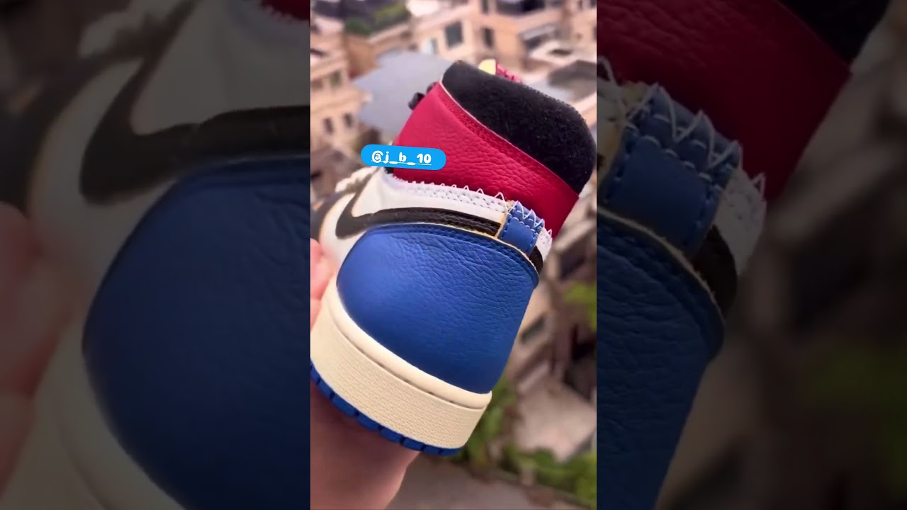 Union LA x Fragment x Jordan 1 High &ldquo;Varsity Red/Sport Royal&rdquo; ⚡️#nike #jordan #viralshort #unionla