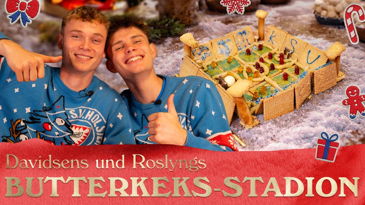 Davidsen und Roslyng bauen Holstein-Stadion aus Süßigkeiten 🍫🏟️