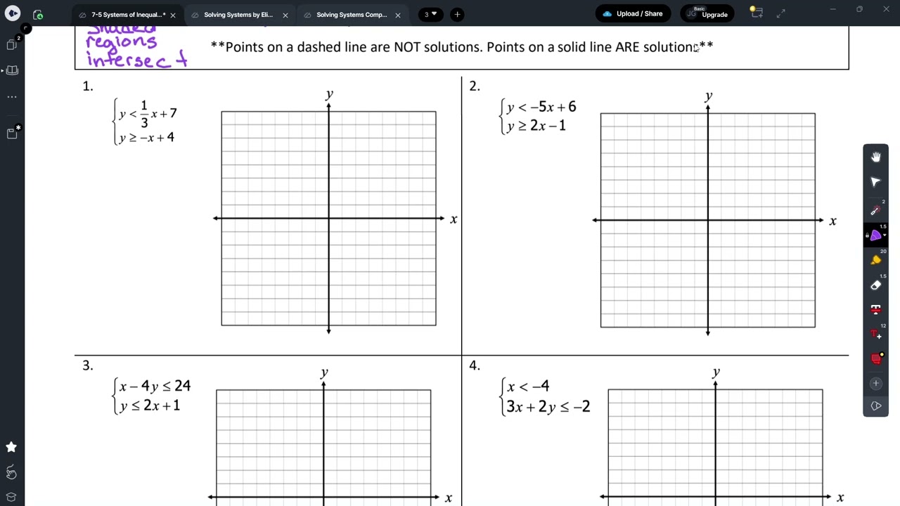 7-5 Systems of Inequalities