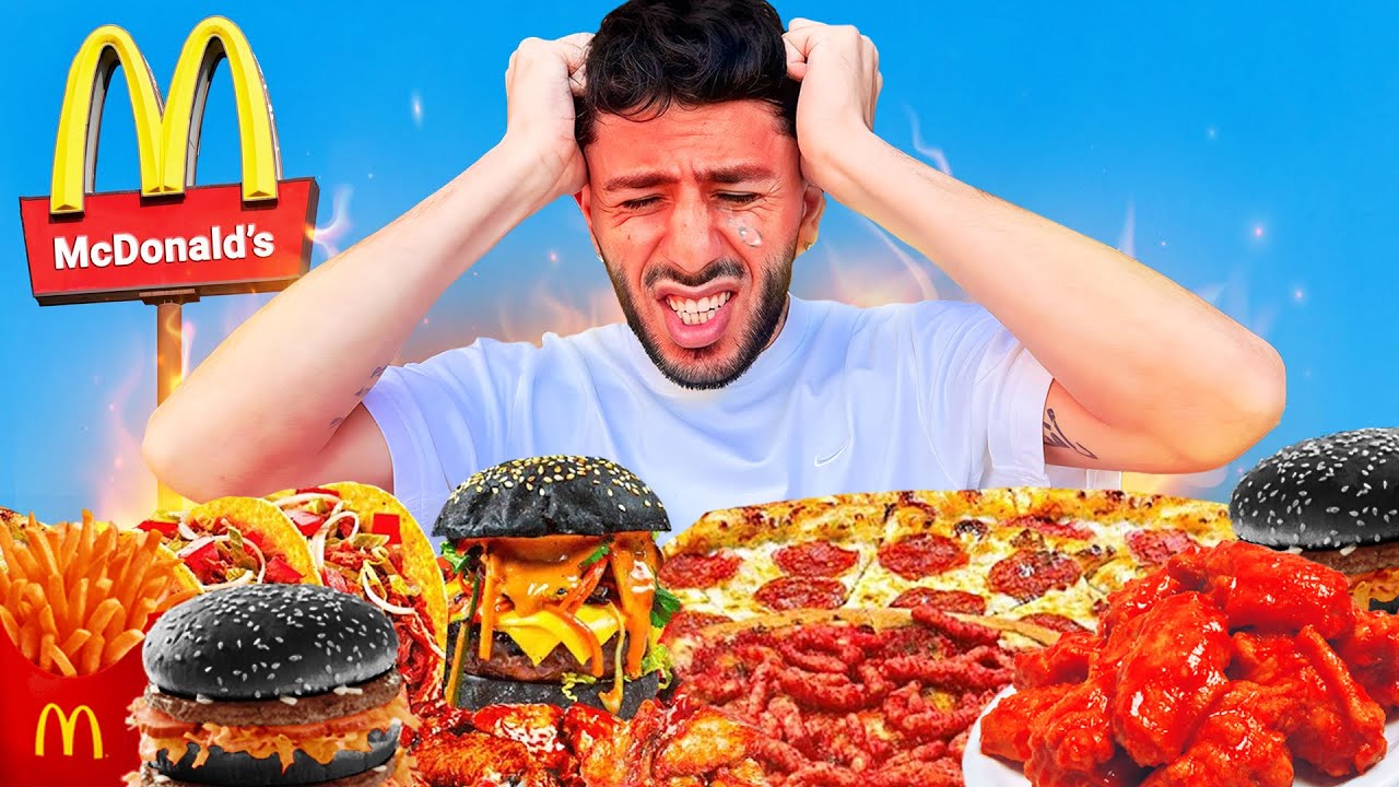 Eating The SPICIEST FOOD From Every FAST FOOD Restaurant!