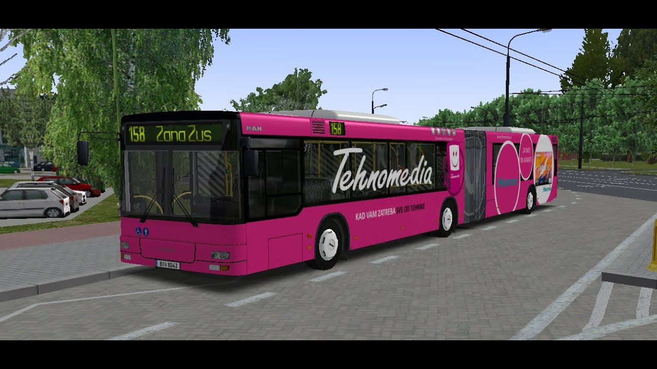 OMSI 2 - Projekt Lublin Map 3.1 - Line 158 - MAN Citybus Series NG313 - Repaint Tehnomedia